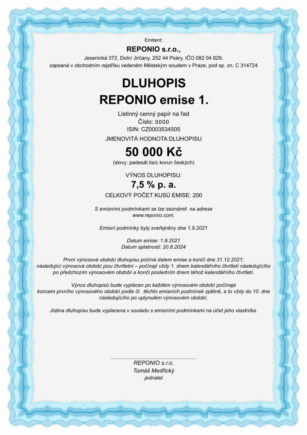 REPONIO emise 1.
