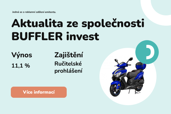 Podpořte růst skútrů v ČR s emitentem Buffler. Výnos 11,1 %.
